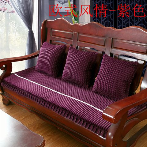 Dày đơn đôi ba mảnh sofa đệm gỗ gụ đệm đệm đệm có thể tháo rời và có thể giặt nệm lót ngồi bệt
