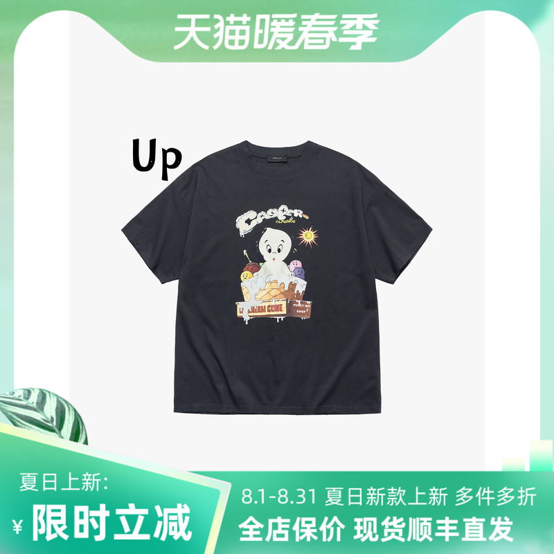 [Domestic Stock] Purey Ghostly Rock Nana Snoopy Candy Hercules Distressed Short Sleeve T-Shirt