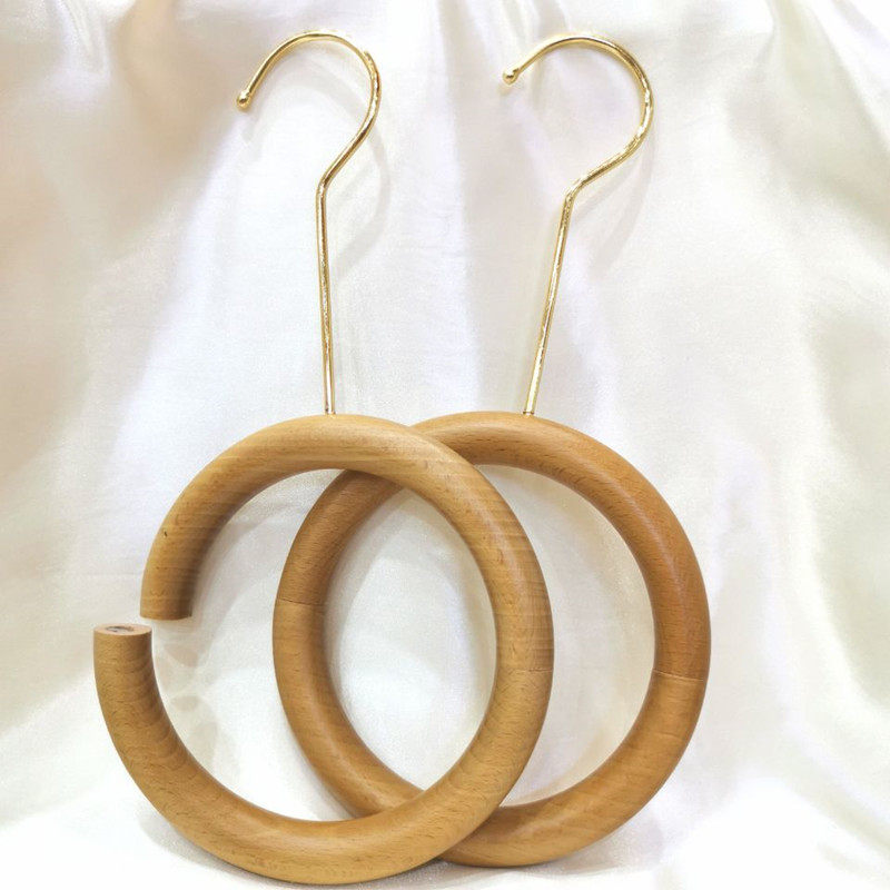 Clothing Shop Women's Clothing Shop Scarves Scarves Wood Rings Large Round Wood Rings Silk Scarves Bag Rack Hooks Solid Wood S Hooks