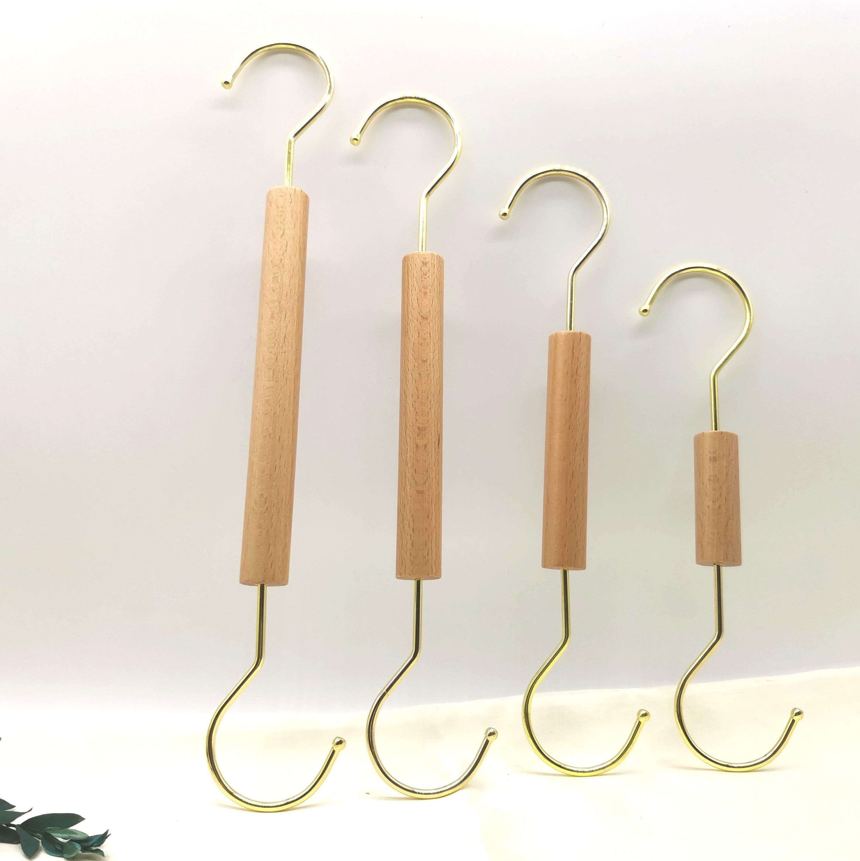 Clothing store s hook long clothes hook display rack large s-shaped solid wood clothes hook extended round wooden stick hook s pants hook
