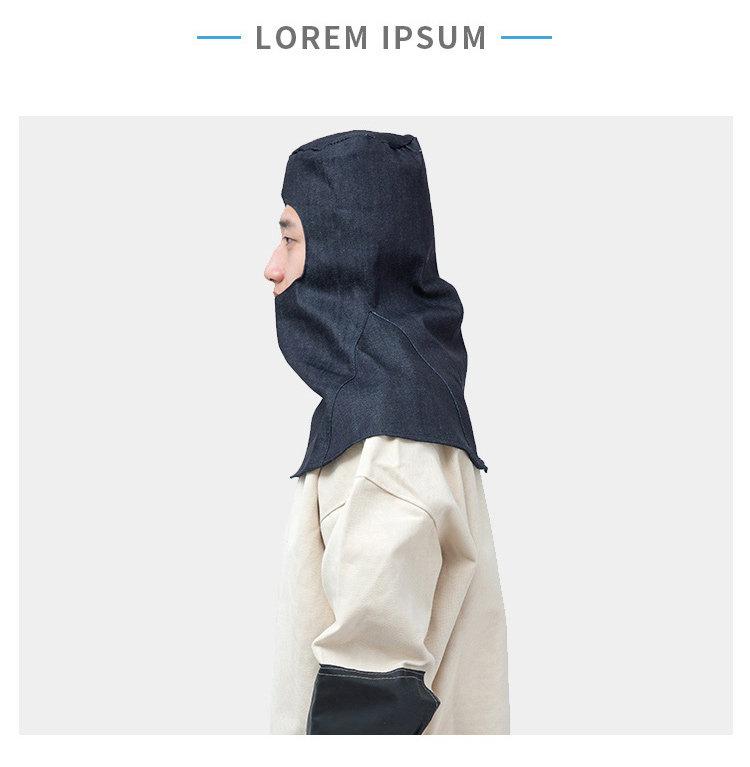 Защитные приспособления для головы 劳保牛仔风帽工地防尘帽搬运干活带披肩工作带眼镜透气打磨男女士