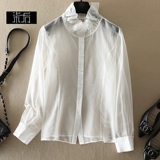 Демисезонная модная шелковая рубашка, майка топ, в западном стиле