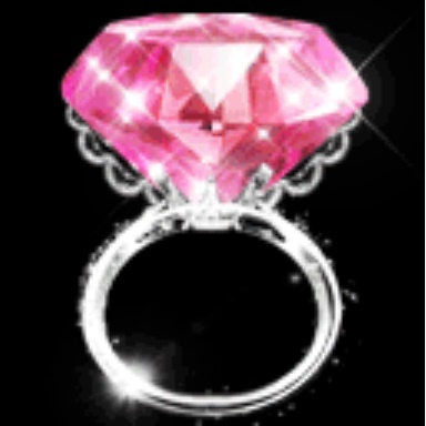 Audition Dance Party Pink Diamond Fairy Tale Couple Rings - Dynamic and Cool Couple Rings - in Stock - Ask for Price before Purchasing