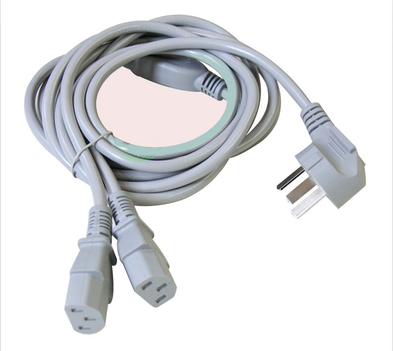 Pure copper thick wire one drag two chassis power cord one point two characters three holes desktop host national standard computer power cord