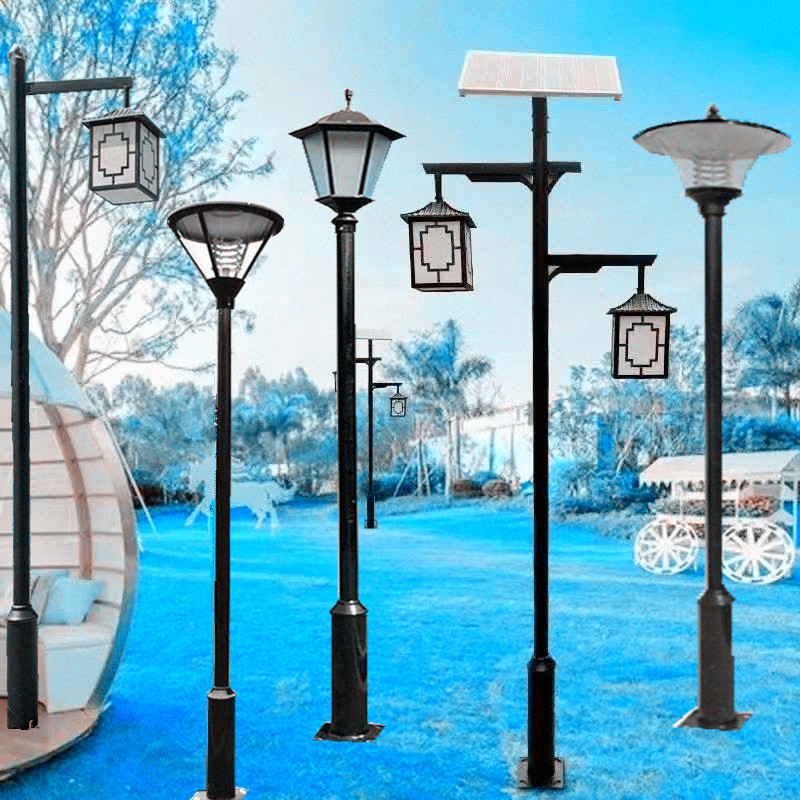 Solar garden light outdoor waterproof led garden villa community super bright 3 meters outdoor new rural landscape light