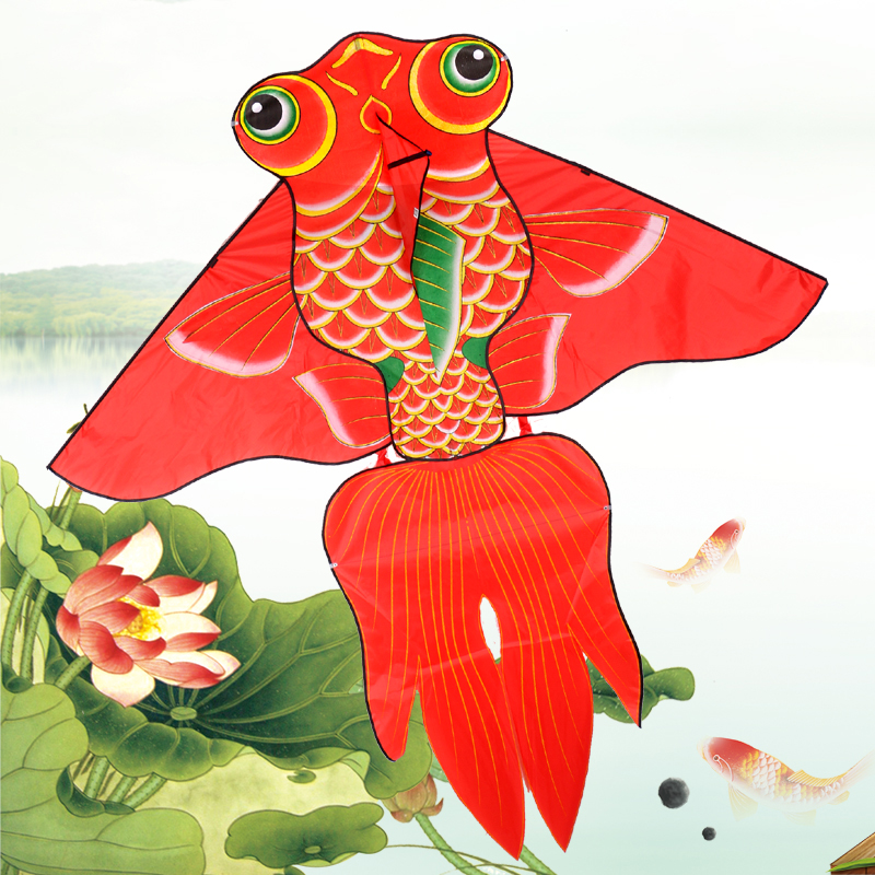 Kite Weifang children's cartoon goldfish mermaid carp Koi easy fly small large flying breeze easy fly