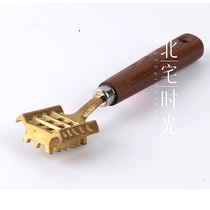 Japanese imported Seisan Manufacturing brass fish scale scraper fish killing artifact Lin brush special tool anti-splash