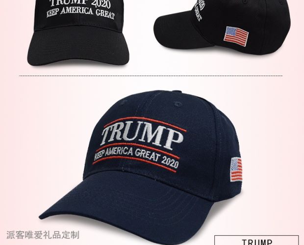 Mũ mới 2020Trump mũ bầu cử bóng chày Mỹ Mũ thêu logo tùy chỉnh LOGO - Bóng chày 	gậy bóng chày supreme