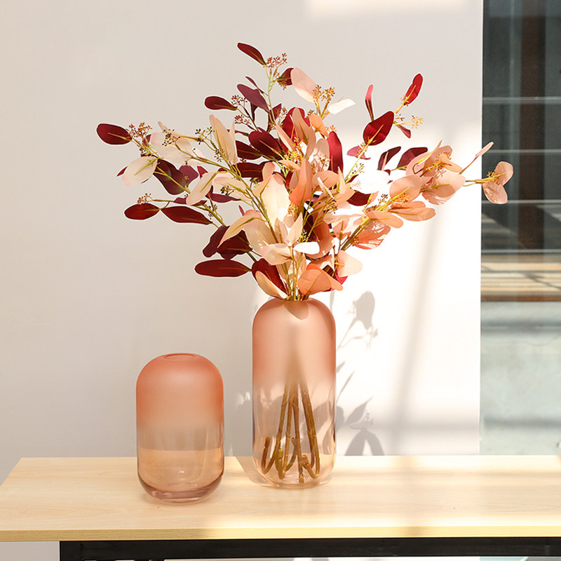 Artificial flower bouquet Net red autumn eucalyptus leaves fake flowers Home living room decoration decoration dry flower arrangement decoration