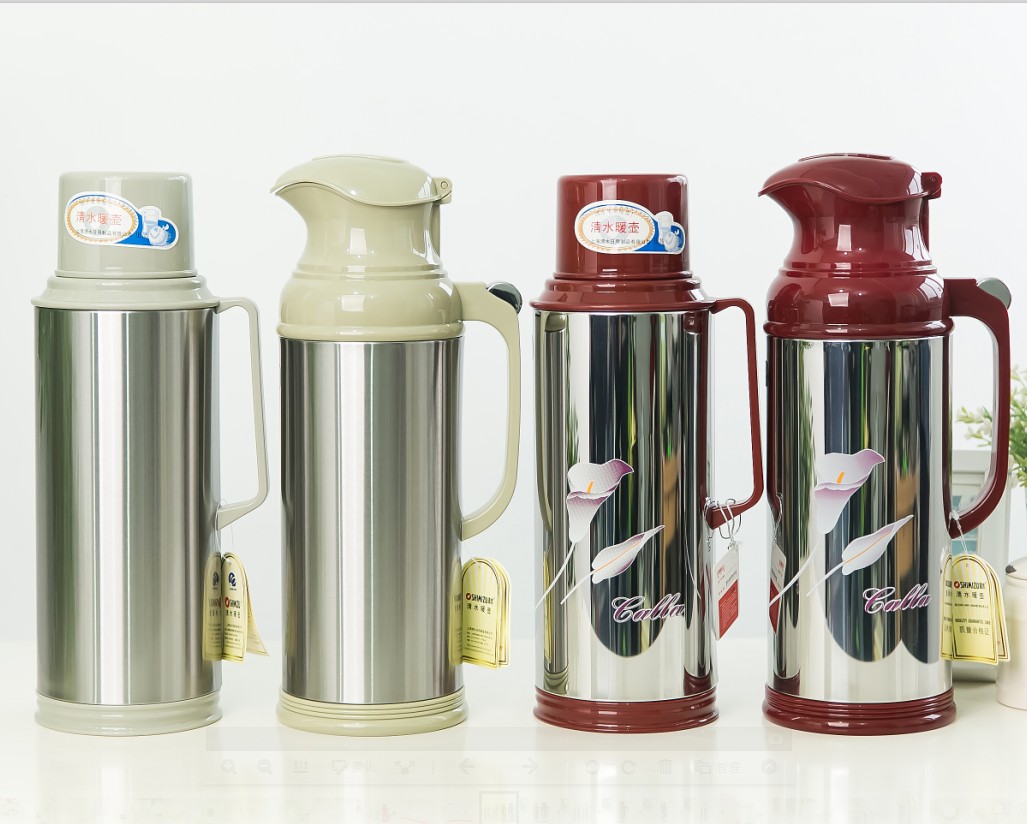 Clean Water Domestic Hot Water Bottle Warm Bottle Stainless Steel Insulated Bottle Warm Pot Insulation Pot Large Capacity Open Water Bottle Glass Liner