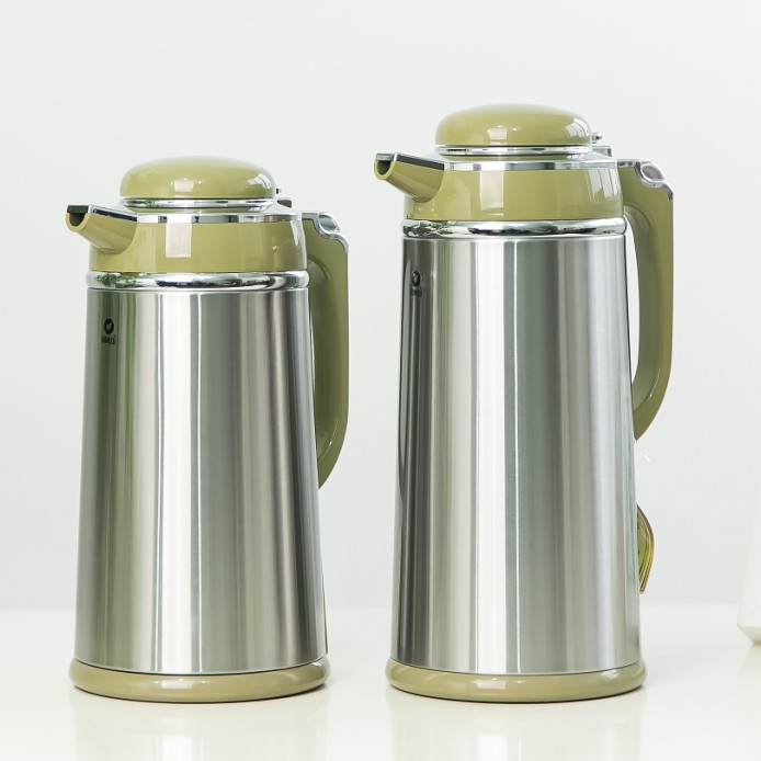 SHIMIZU clear water thermos stainless steel insulation pot warm kettle household boiling water bottle glass liner 3192