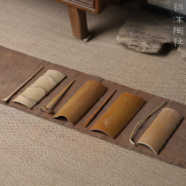 Chu Mo old bamboo tea tea needle tea spoon tea lotus three-piece set two-piece set of bamboo and wood teaspoons tea ceremony accessories