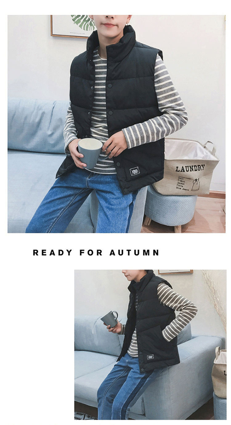 Áo vest nam mới xuống mùa thu nam mùa đông Phiên bản Hàn Quốc tự dày lên cổ áo ấm vest vest áo vest da nam