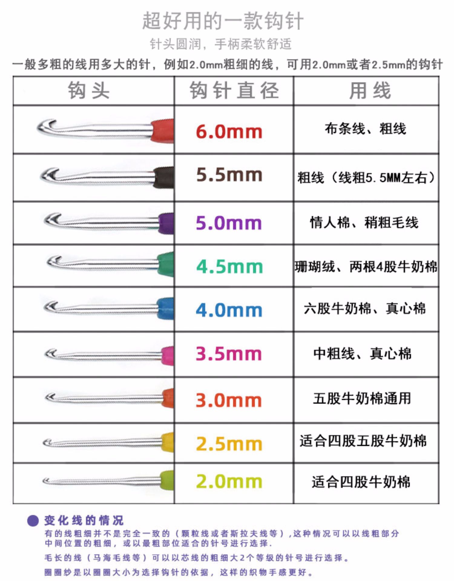 Móc công cụ móc móc người mới bắt đầu tự làm len dệt kim silicone mềm xử lý màu chống mài mòn chống trượt - Công cụ & vật liệu may DIY dụng cụ may vá