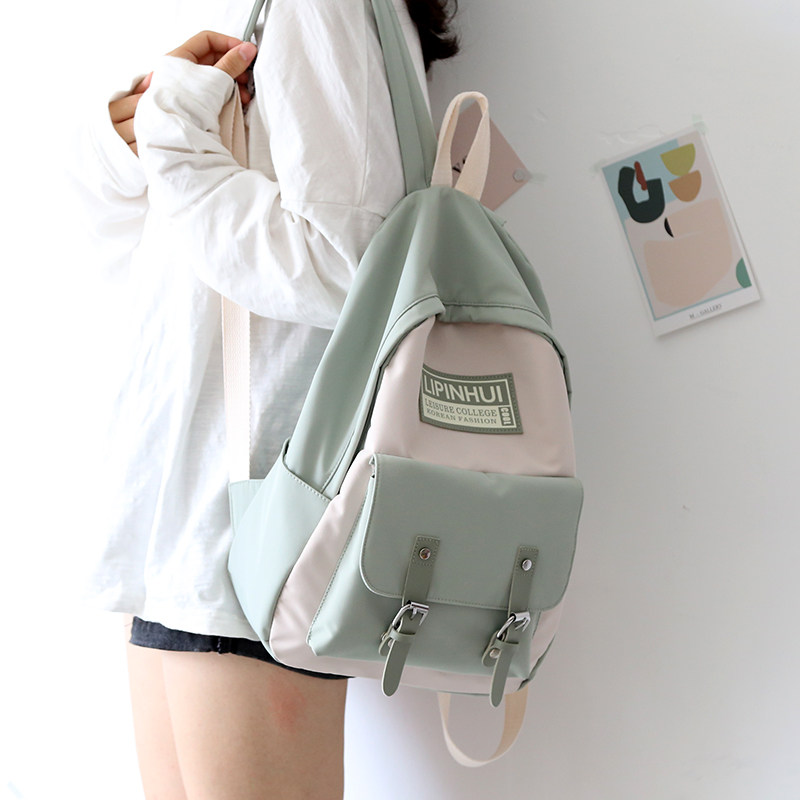 NR Day Department Fresh College Wind Double Shoulder Bag Woman 2019 New Fashion Schoolpack Female Han version High School Shoulder Bag Woman Double Shoulder