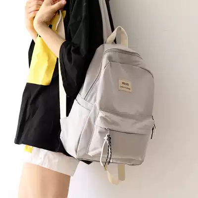 Ancient feeling girl simple schoolbag female Korean version of high school backpack College student fashion Joker bag female shoulder bag