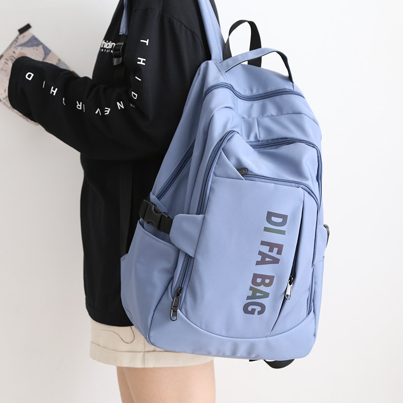 NR Japanese trendy cool large capacity backpack Men's double shoulder bag School bag Middle school students Junior high school students backpack Women's double shoulder college students