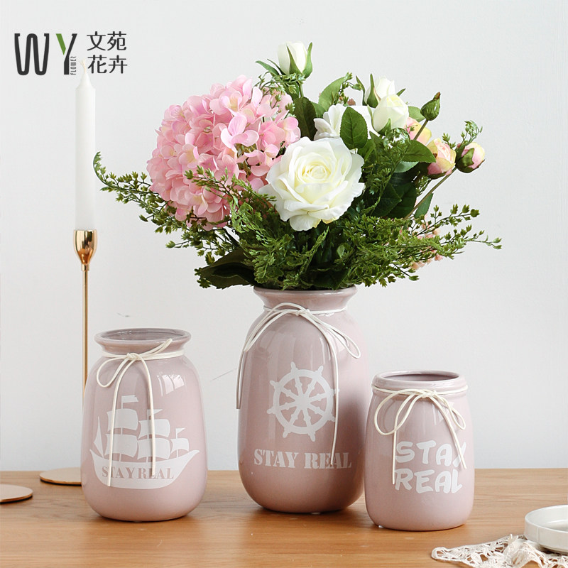 In Nordic flower dry flower fresh modern minimal ceramic vase vase Vase Vase table home furnishings