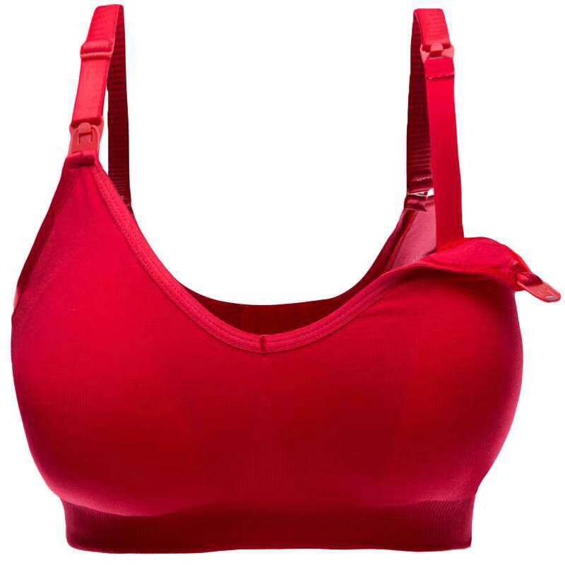 Big red wedding natal year pregnant women breastfeeding breasts without rims pregnant breastfeeding bra maternity underwear seamless