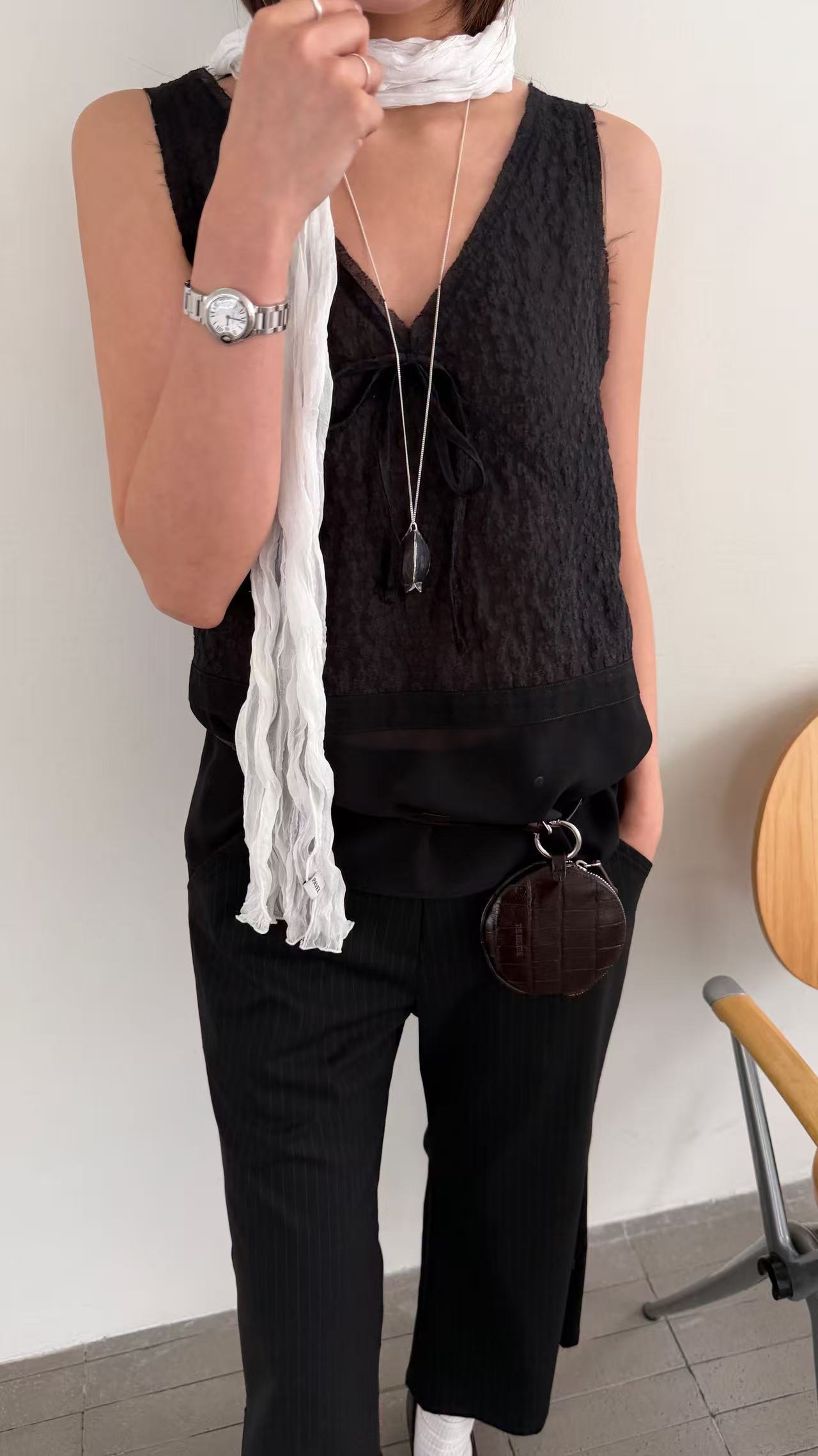 waitmore весенне-летний корейский повседневный топ на бретельках с V-образным вырезом и завязками-бантиками для женщин