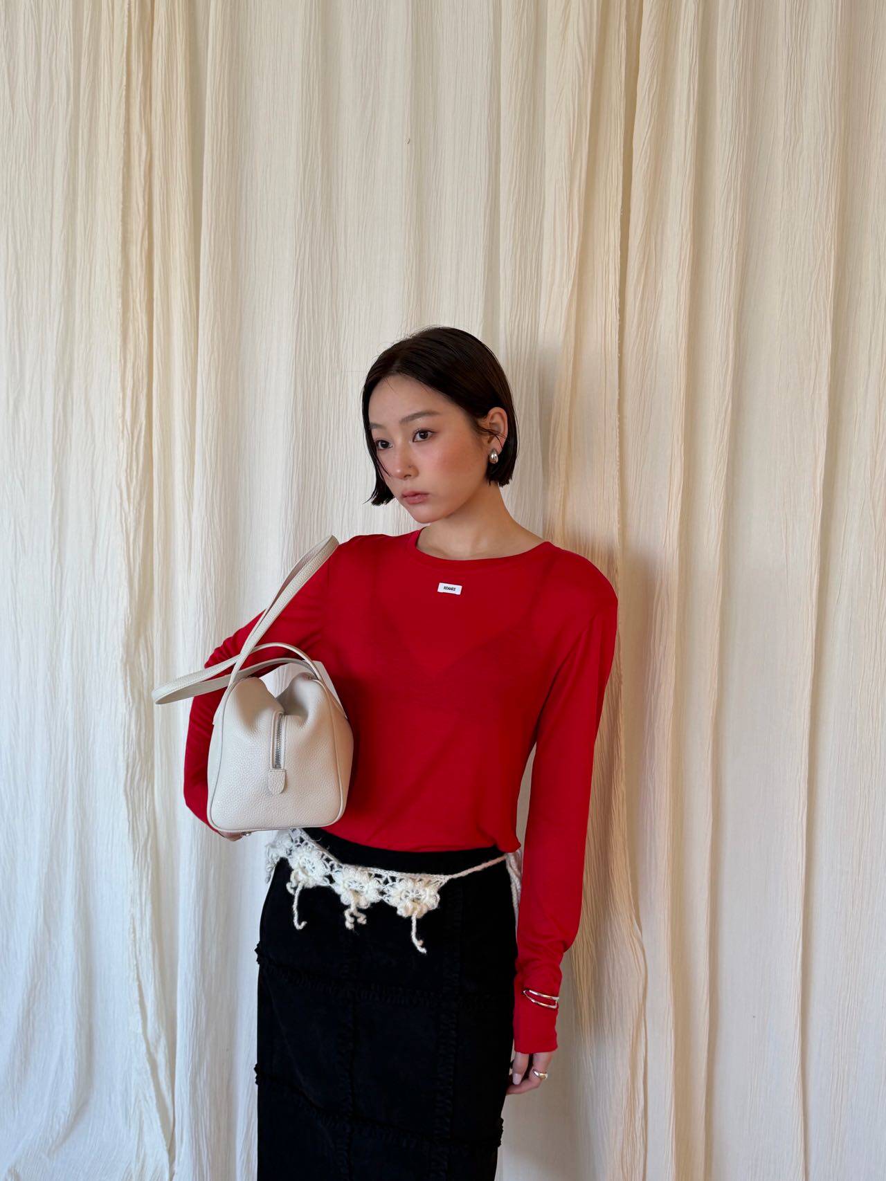 waitmore Весенняя новинка базовая футболка из тенселя и шерсти женская приталенная с круглым вырезом и длинными рукавами