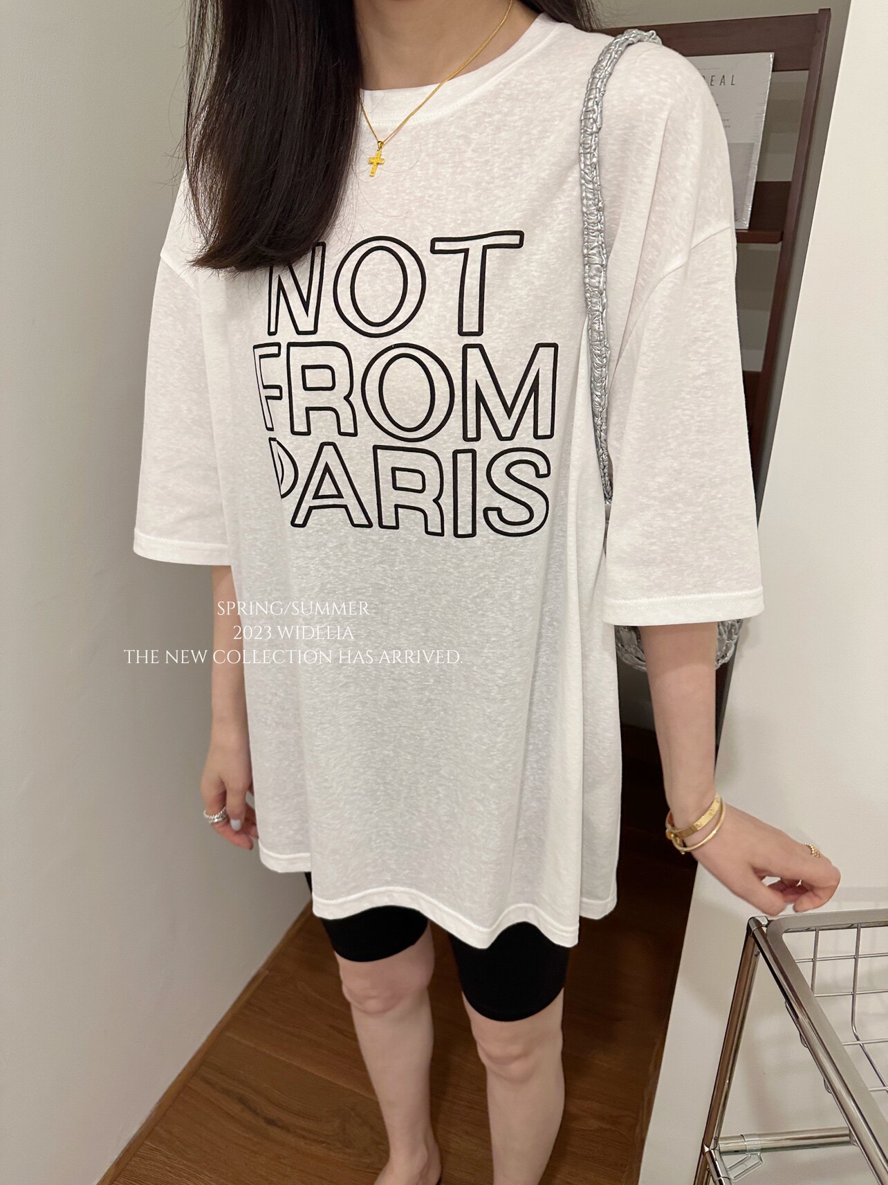 widelia женская футболка с американскими буквами свободного кроя лето 2026 повседневная универсальная удлиненная