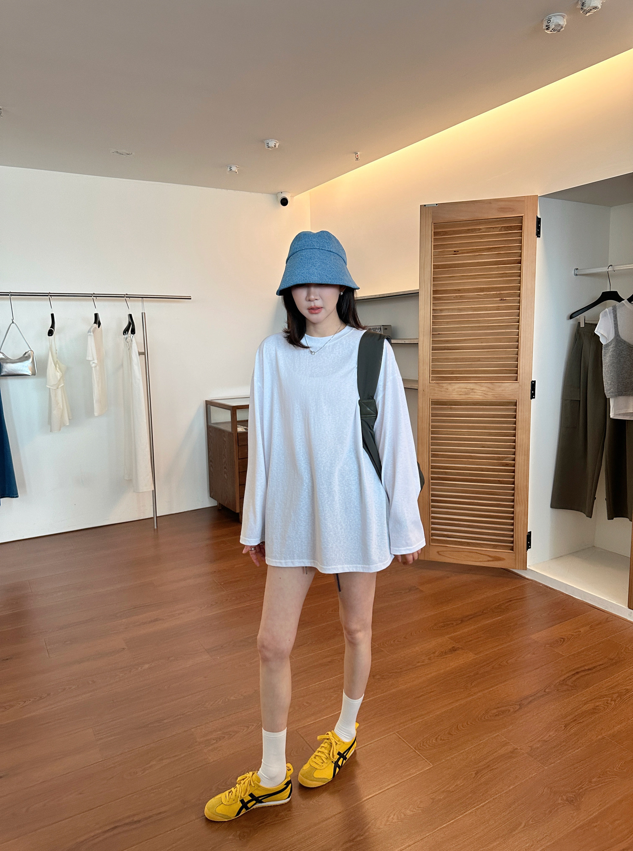 widelia свободная простая солнцезащитная футболка с круглым воротом 2026 летняя свободная мягкая дышащая универсальная повседневная женская блузка