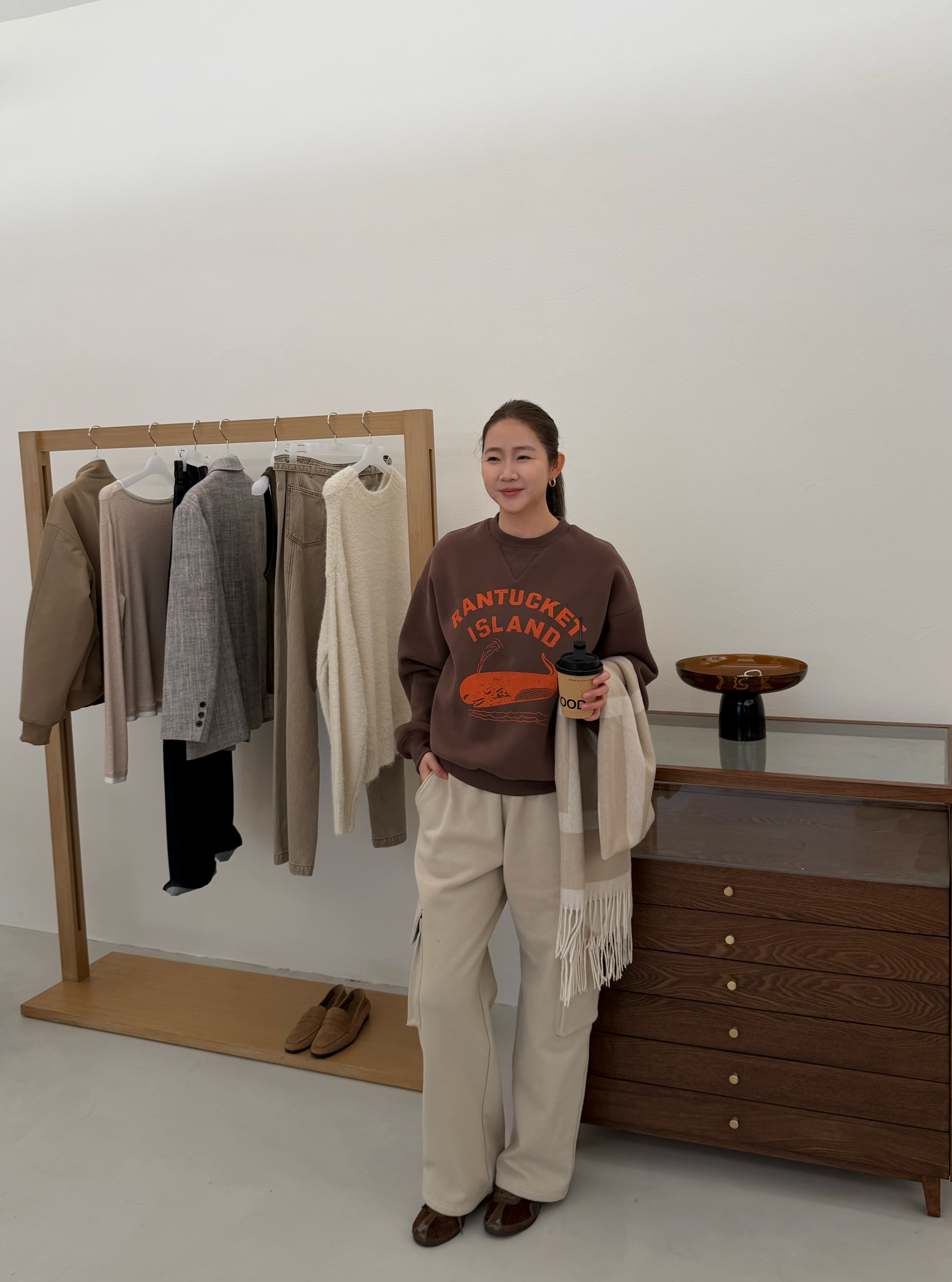 WIDELIA свитшот осень-зима 2025 корейский стиль свободный универсальный повседневный с флисом