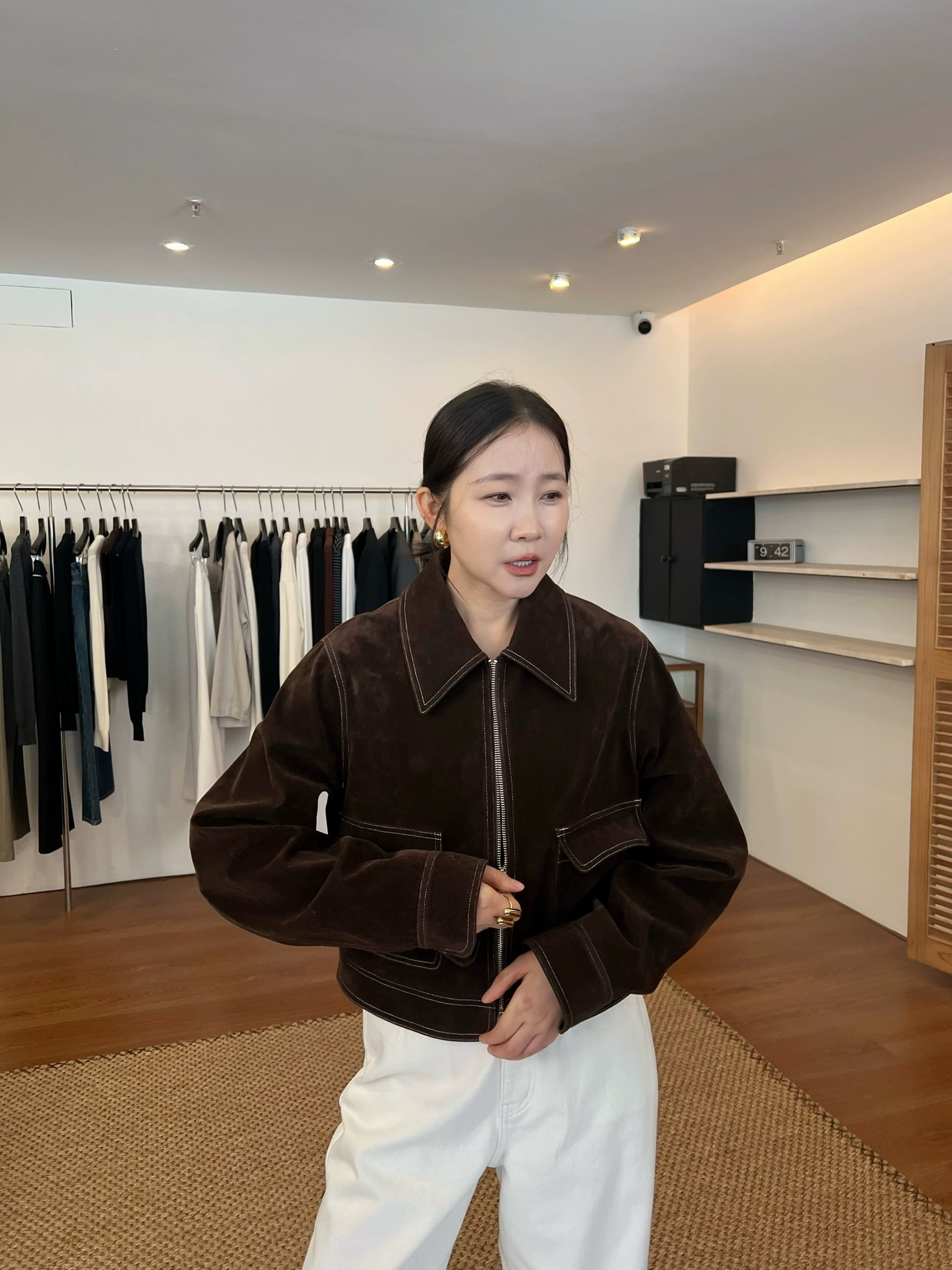 widelia жакет с отворотным воротником винтажный на молнии универсальный приталенный повседневная куртка весна-осень 2026