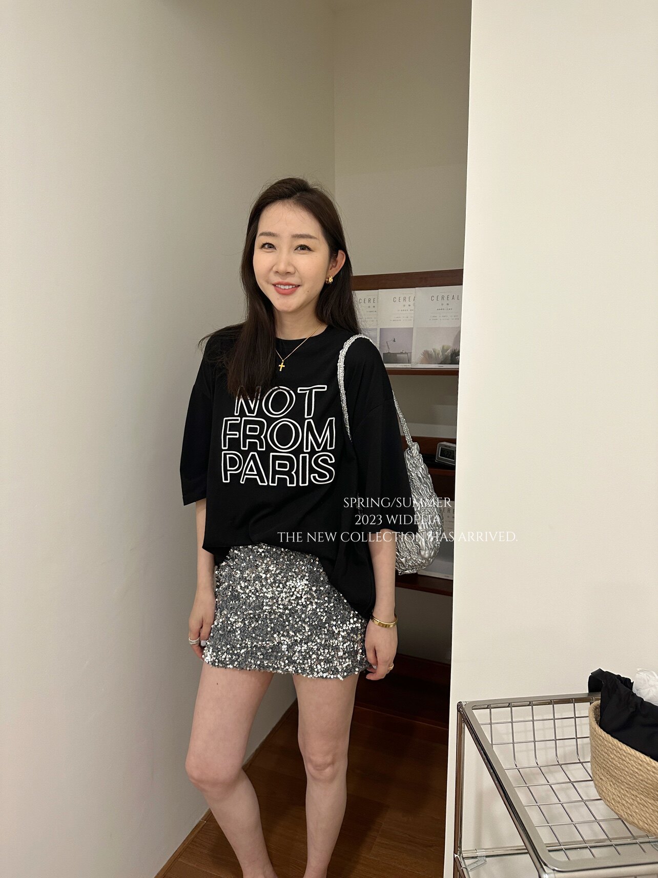 widelia женская футболка с американскими буквами свободного кроя лето 2026 повседневная универсальная удлиненная