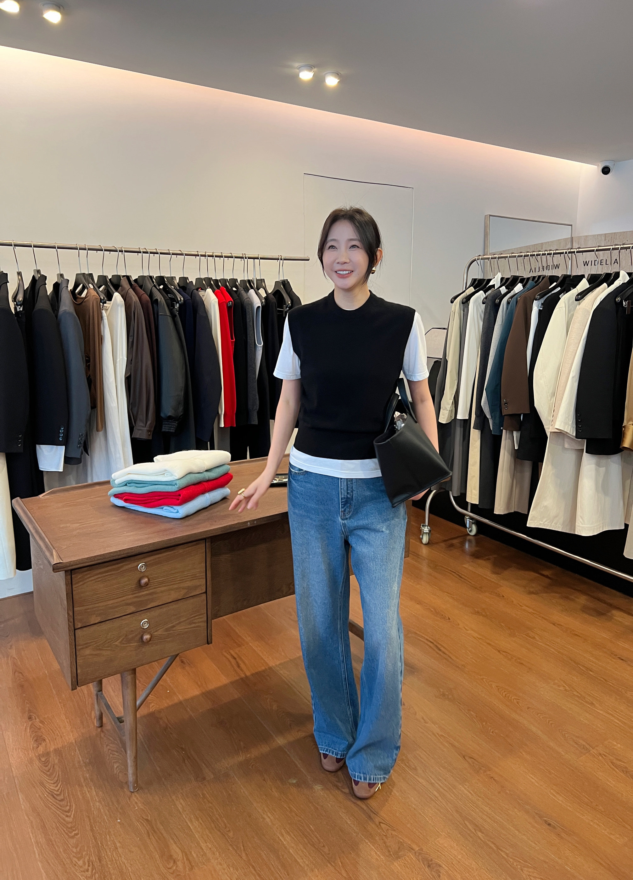 WIDELIA2025 стройнящие джинсы с завышенной талией женские летние свободные широкие брюки