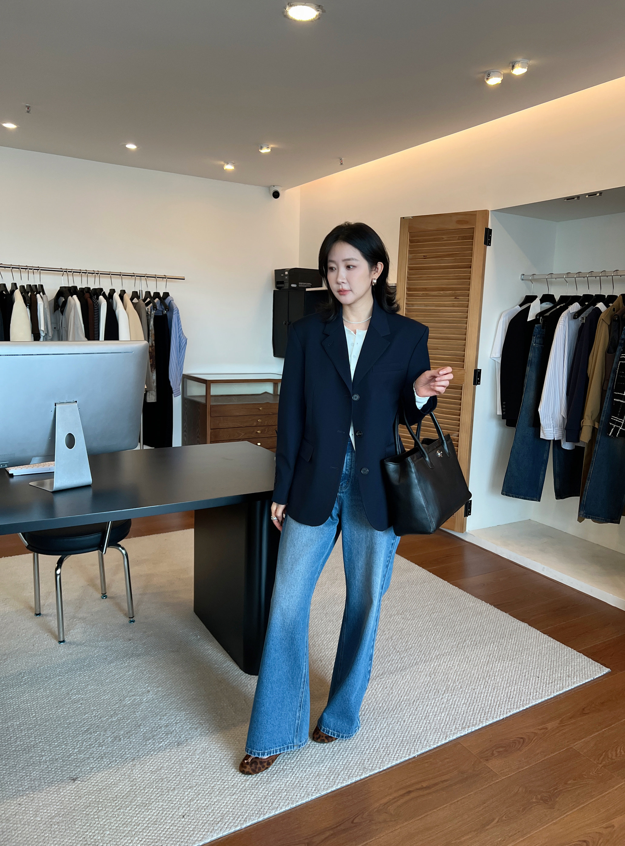 WIDELIA2025 стройнящие джинсы с завышенной талией женские летние свободные широкие брюки