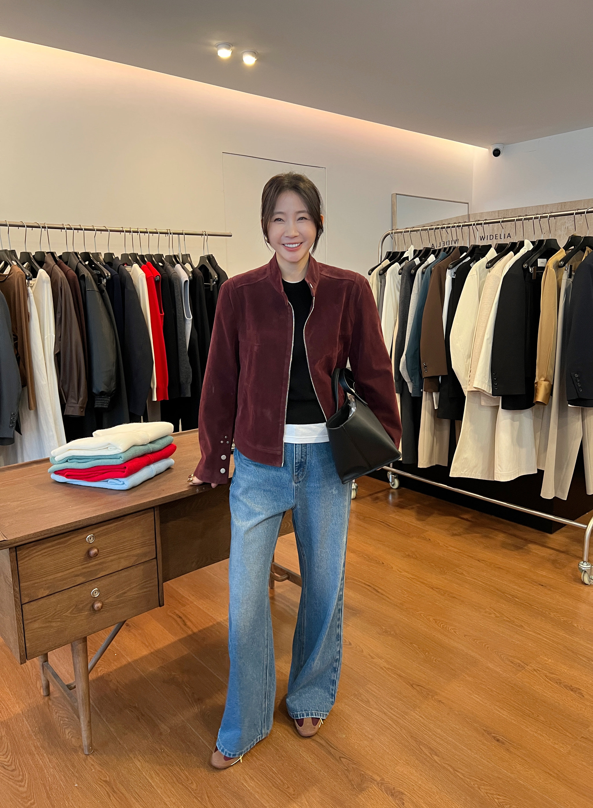 WIDELIA2025 стройнящие джинсы с завышенной талией женские летние свободные широкие брюки