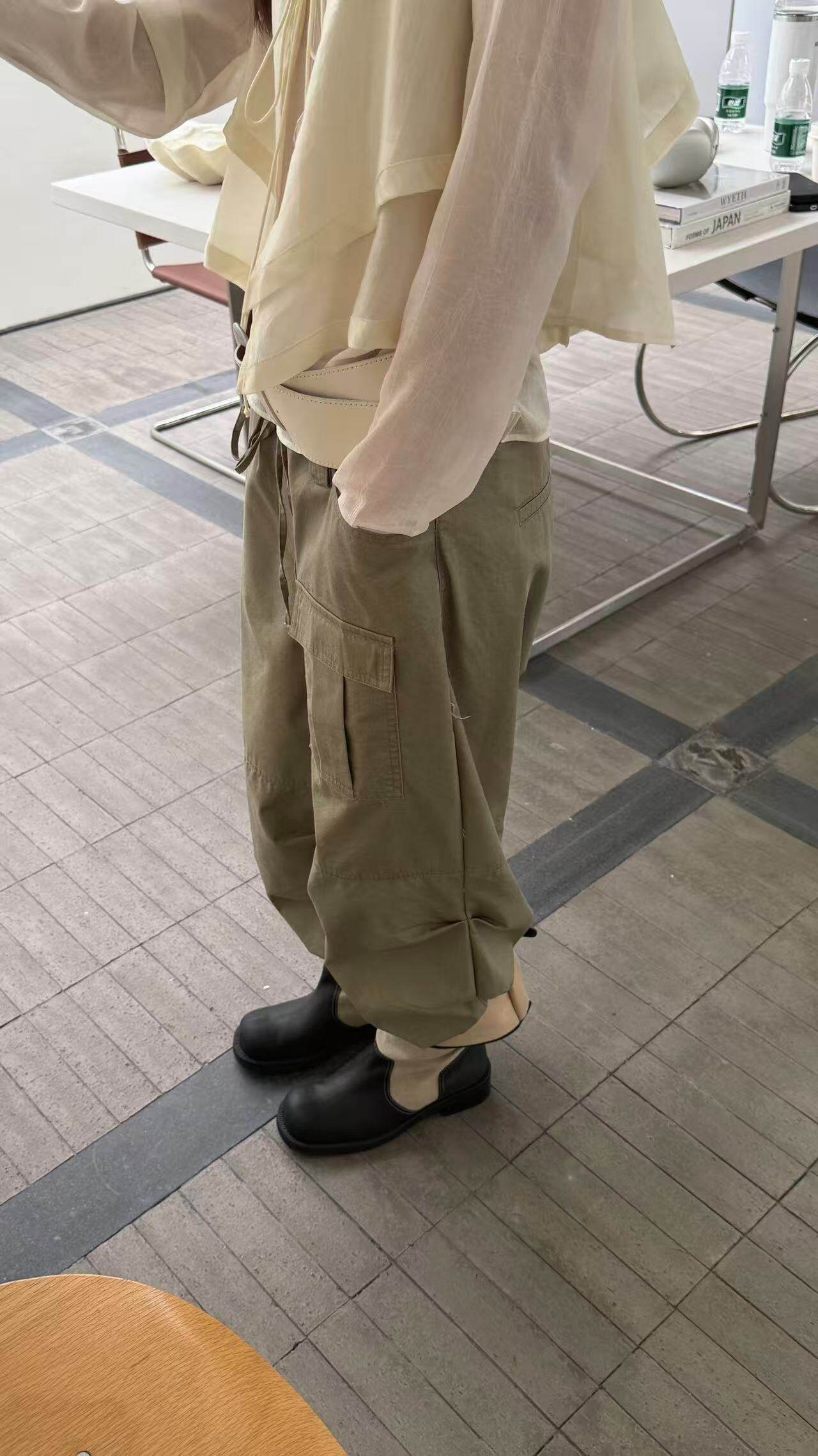 waitmore2026 весна-лето новая модель прозрачная блузка с длинными рукавами + двухслойный топ на бретелях комплект из двух предметов женский