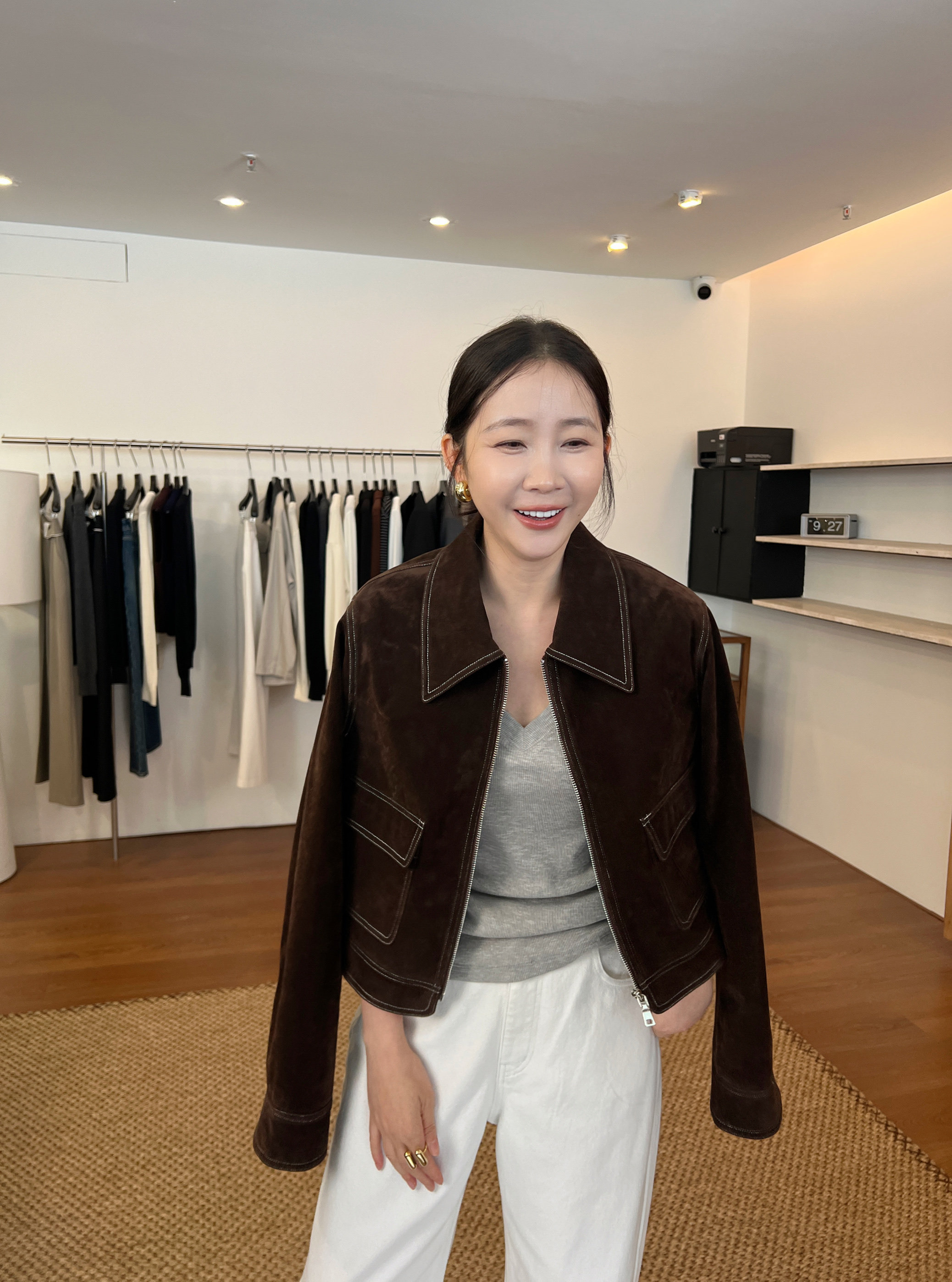 widelia жакет с отворотным воротником винтажный на молнии универсальный приталенный повседневная куртка весна-осень 2026