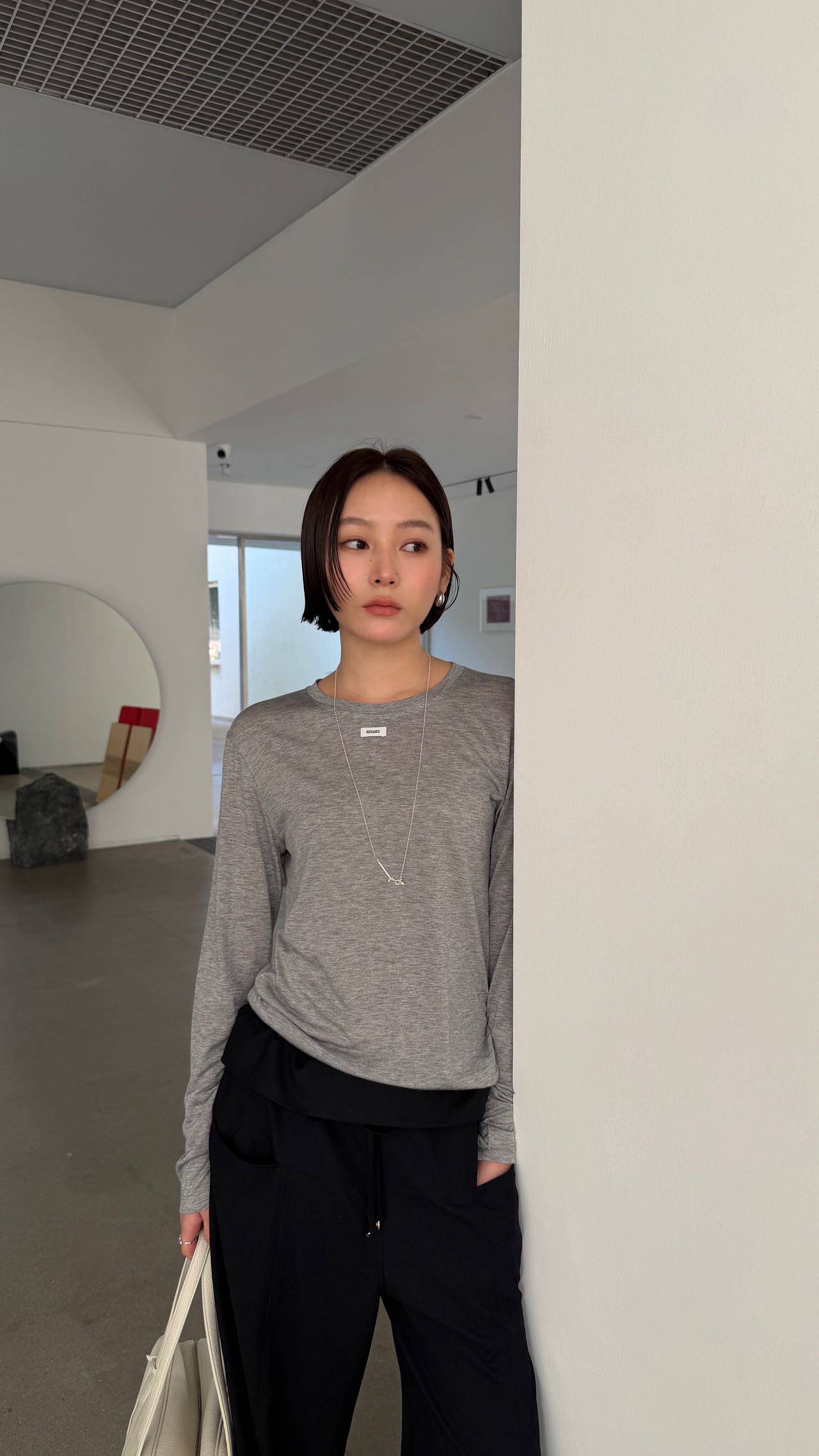 waitmore Весенняя новинка базовая футболка из тенселя и шерсти женская приталенная с круглым вырезом и длинными рукавами