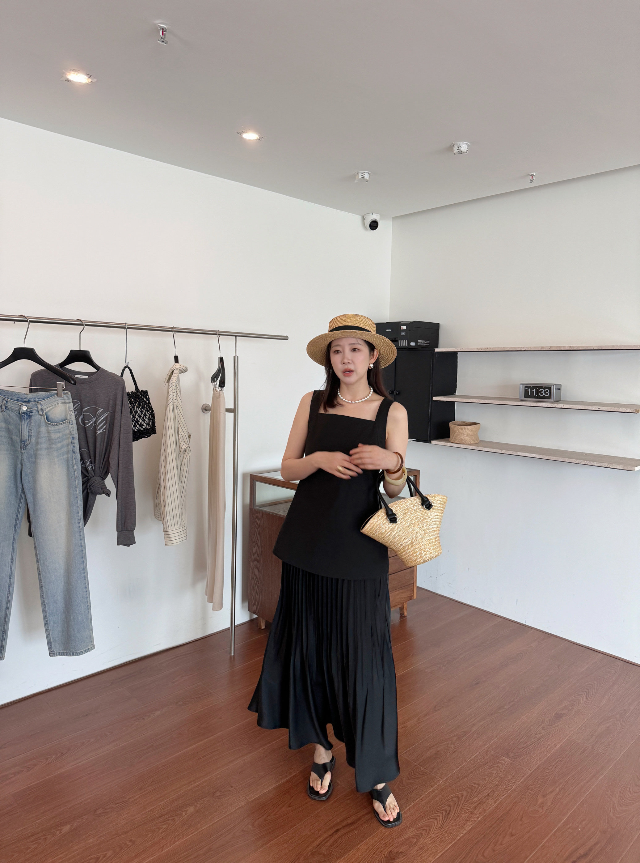 WIDELIA атласная плиссированная А-силуэт юбка со складками женская 2025 лето с резинкой на талии стройнящая юбка-русалка средней длины