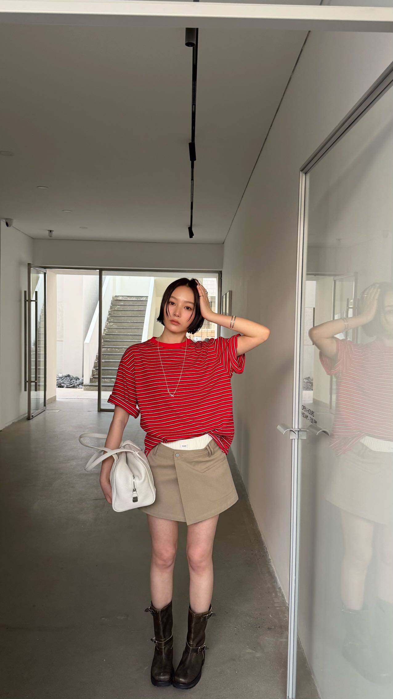 waitmore футболка женская с короткими рукавами в полоску контрастных цветов корейский стиль весна 2026