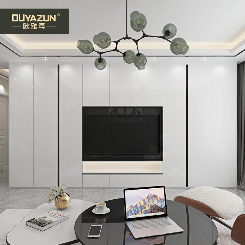Oyazzun full house custom overall eg plate TV cabinet set for modern living room multifunctional combined storage cabinet