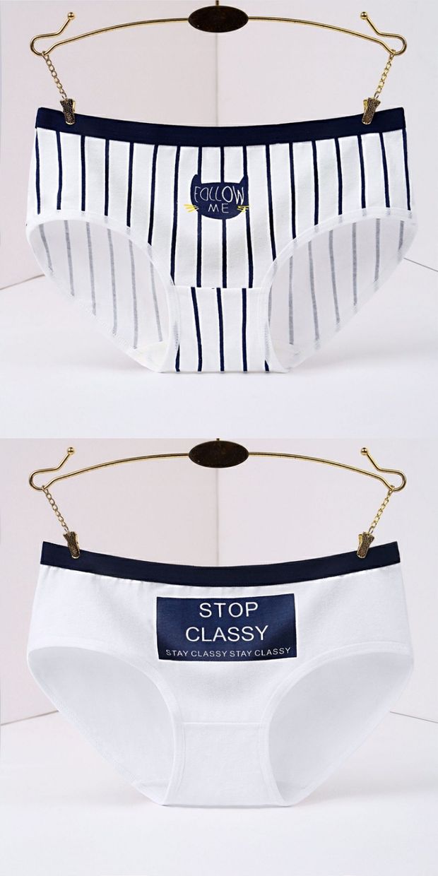 Đồ lót nữ của phụ nữ Tập tin cotton của phụ nữ 100% Cotton thoáng khí Eo thấp Dễ thương Trái cây Tam giác Quần short Đầu quần ren ngắn gợi cảm