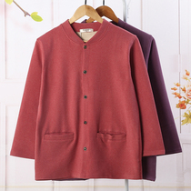 Middle-aged and elderly womens thermal underwear autumn and winter German velvet thickened bottoming autumn underwear heating plus velvet long-sleeved tops