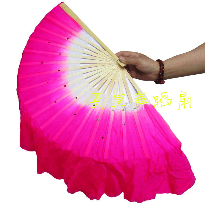 New square dance dance fan Yangko fan double-sided silk fan fan stage performance props dance children's dance fan