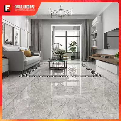 Negative ion whole body marble tile 800x800 living room simple modern floor tile gray floor tile New