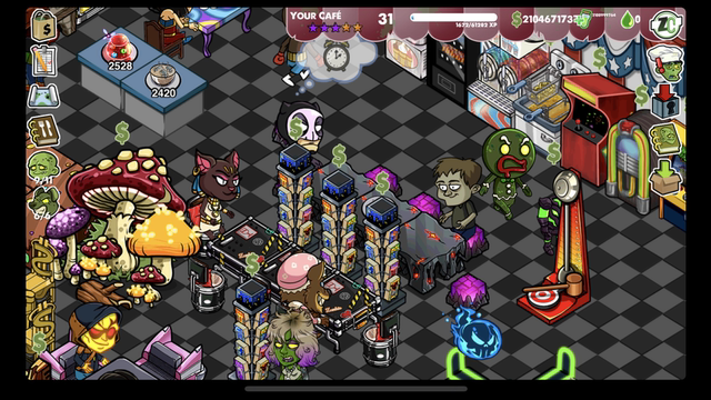 [Zombie Café Zombie Cafe]Zombie Restaurant Shop Cafe Shop 2.1 Billion Potion Gold Coins