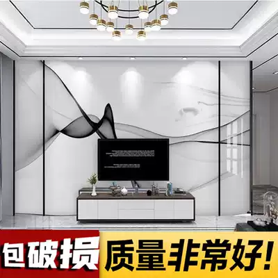 Bamboo wood fiber integrated wall panel custom TV background wall panel decorative painting living room modern minimalist Chinese wallboard