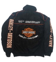 F1 racing suit Harley autumn and winter new cotton clothes men loose casual retro cotton clothes full embroidered LOGO racing team uniform