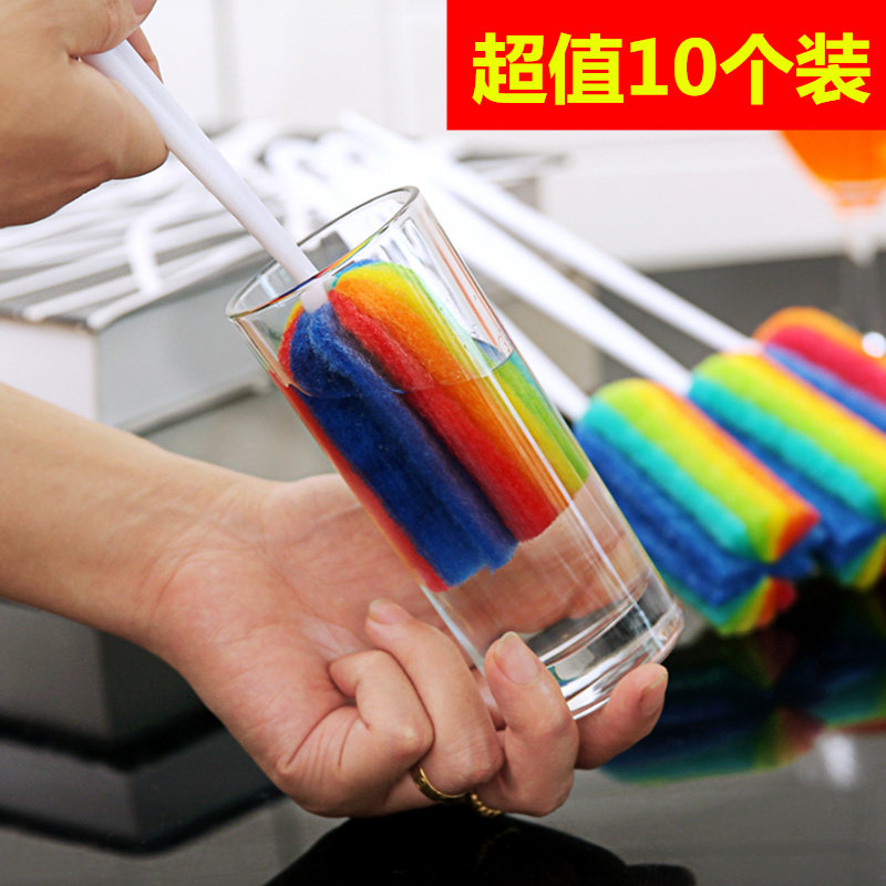 10 long handle cups Brushed milk bottle brushed suit Clean washing cups Srints brush Brushes Deity Brush Cups for Home Small brushes