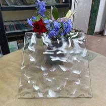 Hot melt glass water pattern large water ripple laminated art tempered glass hotel shopping mall ceiling ceiling wall decoration