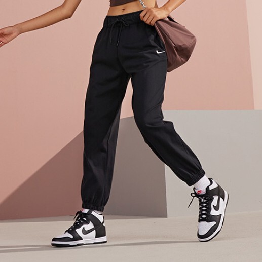 Nike/Nike Pure Cotton Long Pants Women's Knitted Jogger Pants Loose Breathable Sports Pants Outdoor Casual Pants