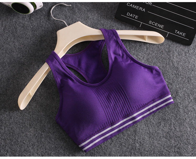 Mùa hè áo ngực thể thao mà không có vòng thép tập thể dục cô gái chuyên nghiệp thu thập yoga vest chống sốc chạy thể thao đồ lót ao lot the thao